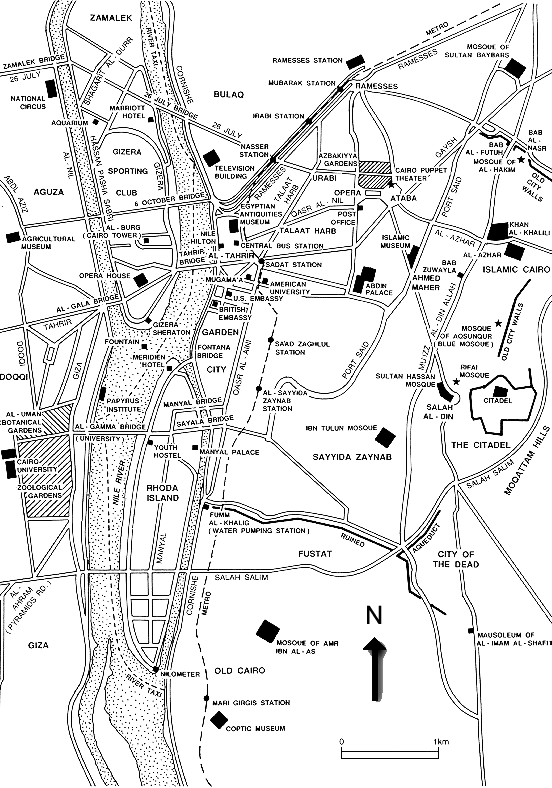 Mapa - Plano de la ciudad del Cairo