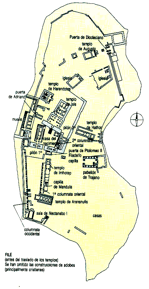 Mapa - Plano del Templo de Philae